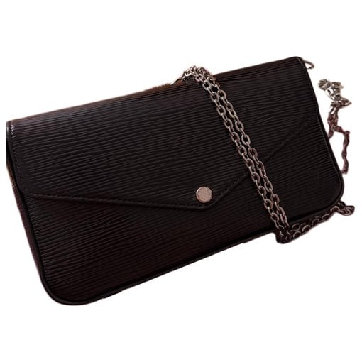 Leather clutch bag