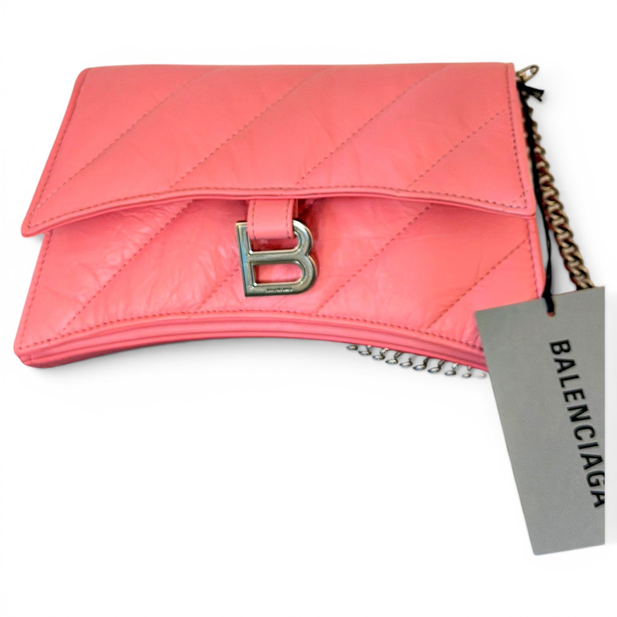 Crush leather handbag
