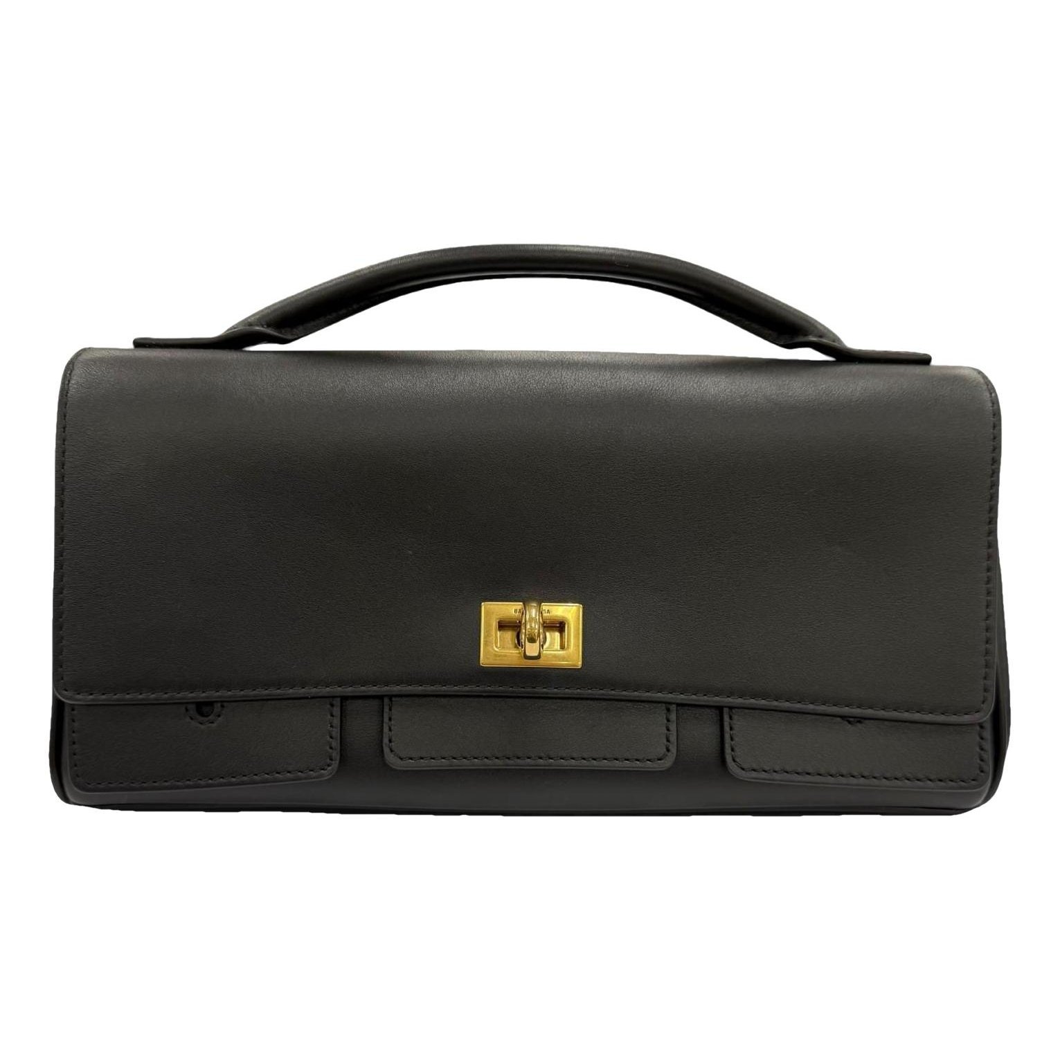 Leather clutch bag