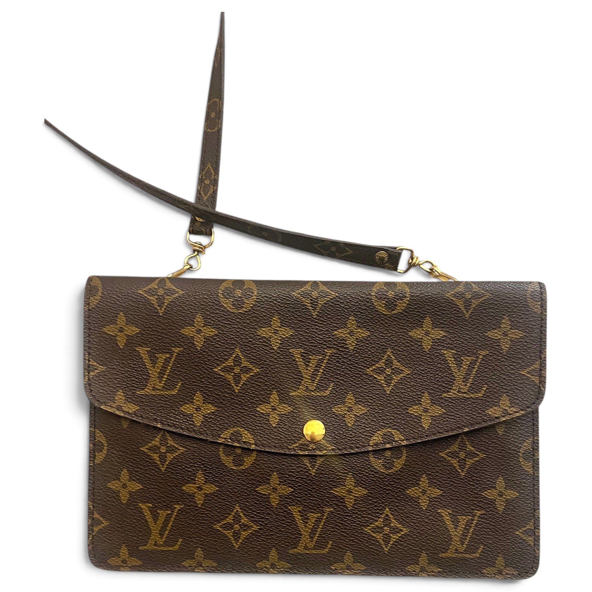 Leather clutch bag