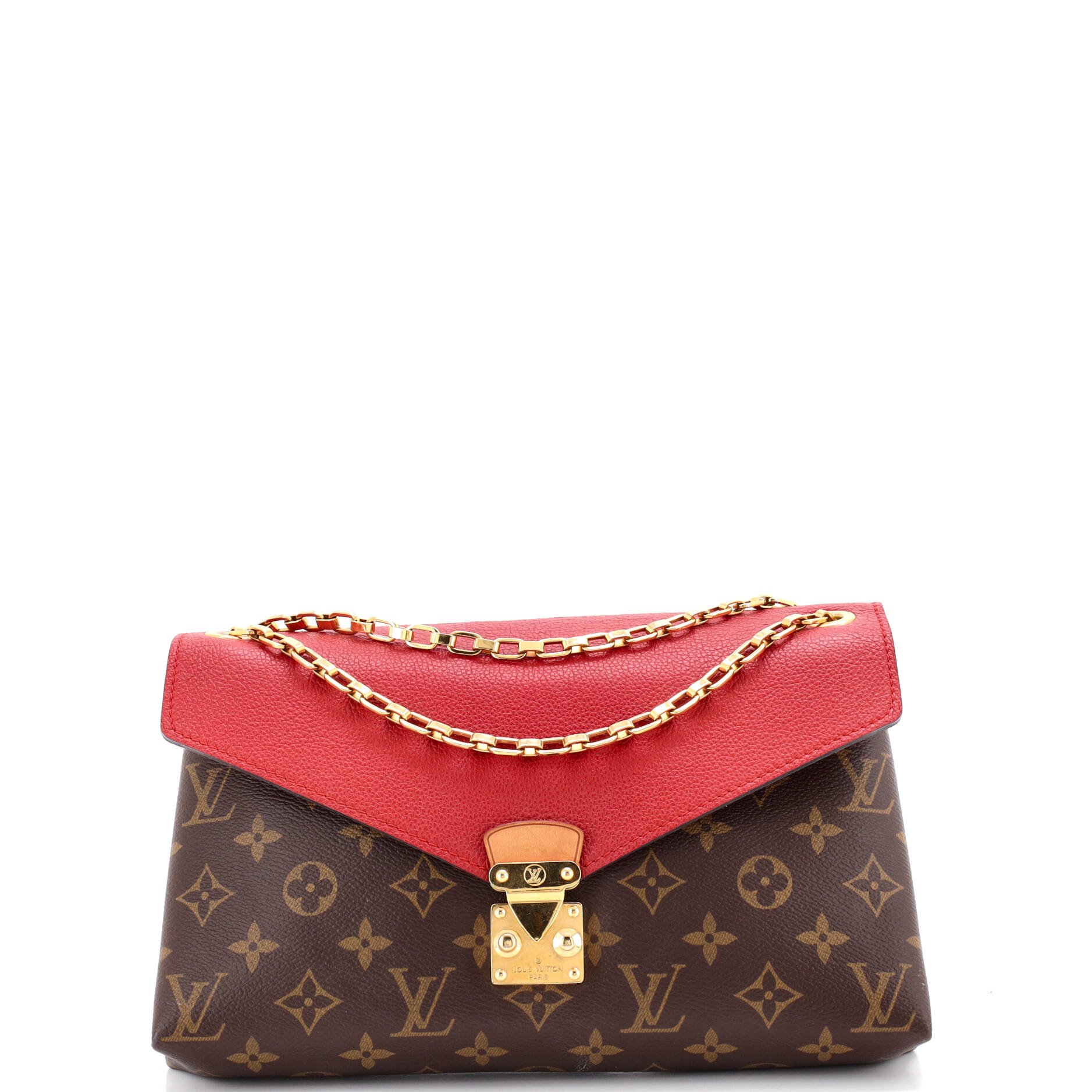 Pallas Chain Shoulder Bag Monogram Canvas and Calfskin