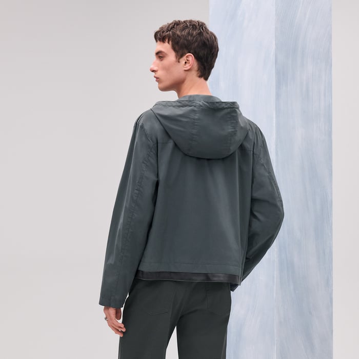 Orage Hooded Jacket With Leather Details