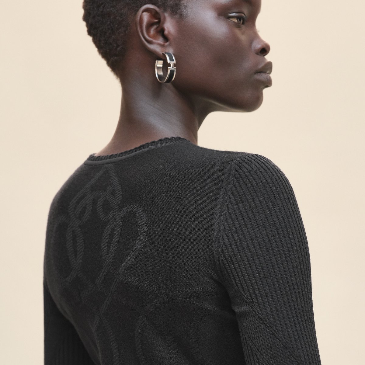 Noir "Palefroi Remix" Light Long-sleeve Sweater