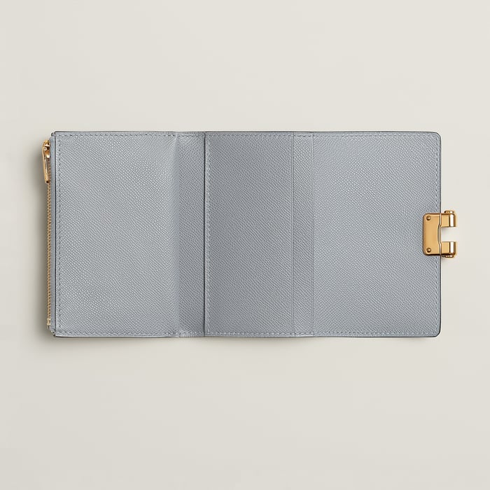 Gris Pantin Charniere Compact Wallet