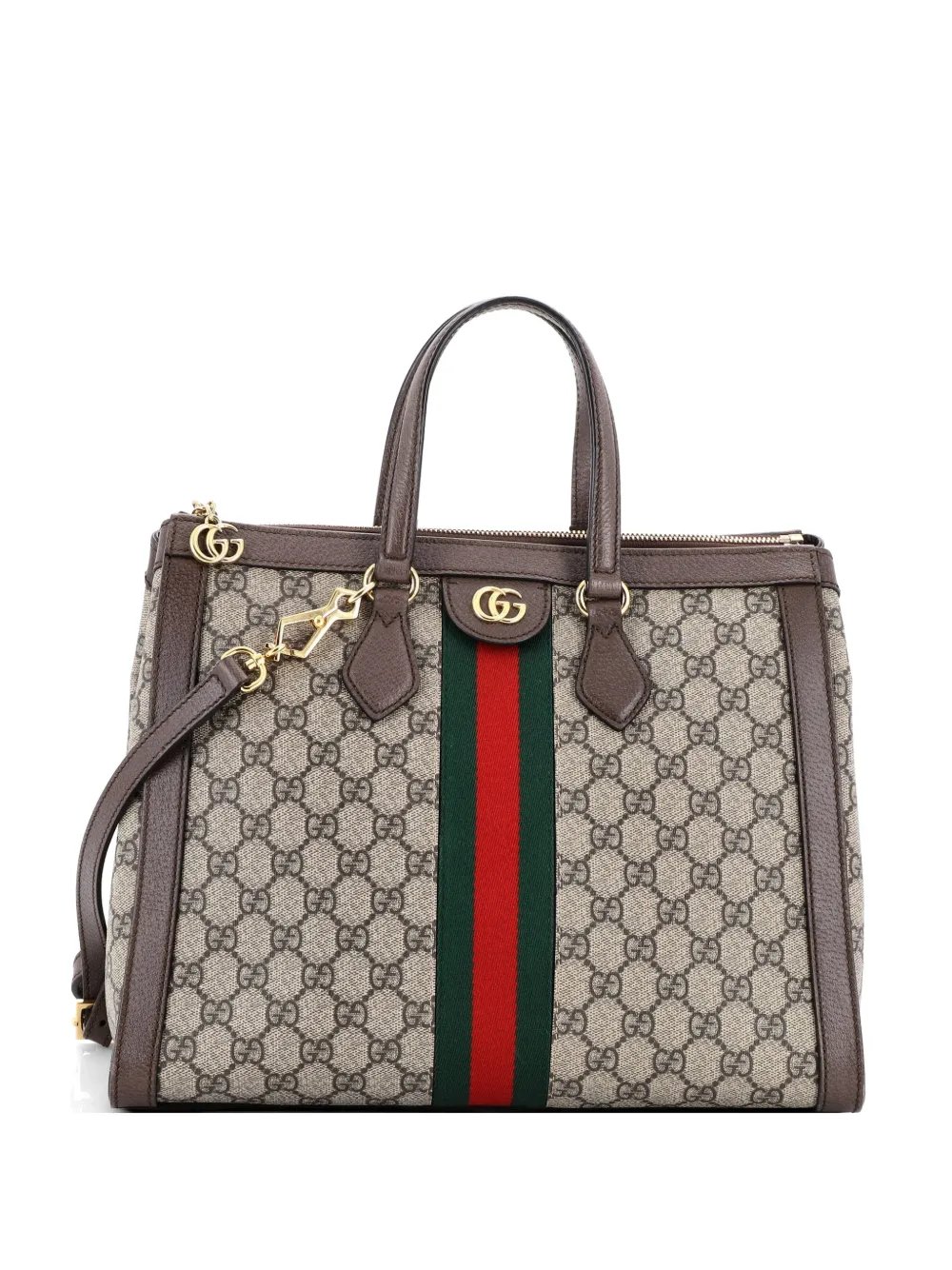 Ophidia Top Handle GG Coated Canvas Medium tote bag