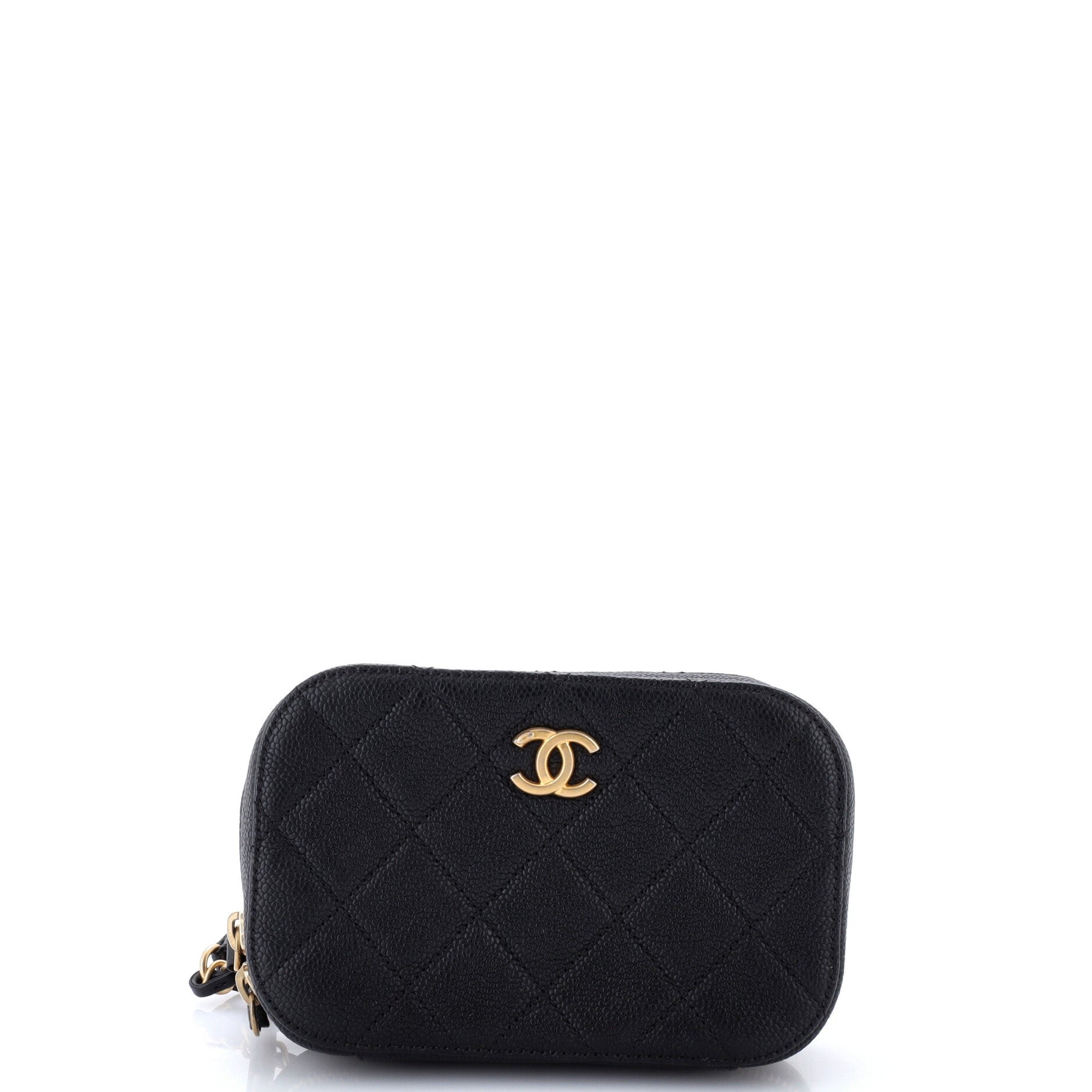 Zip Around Belt Bag Quilted Caviar