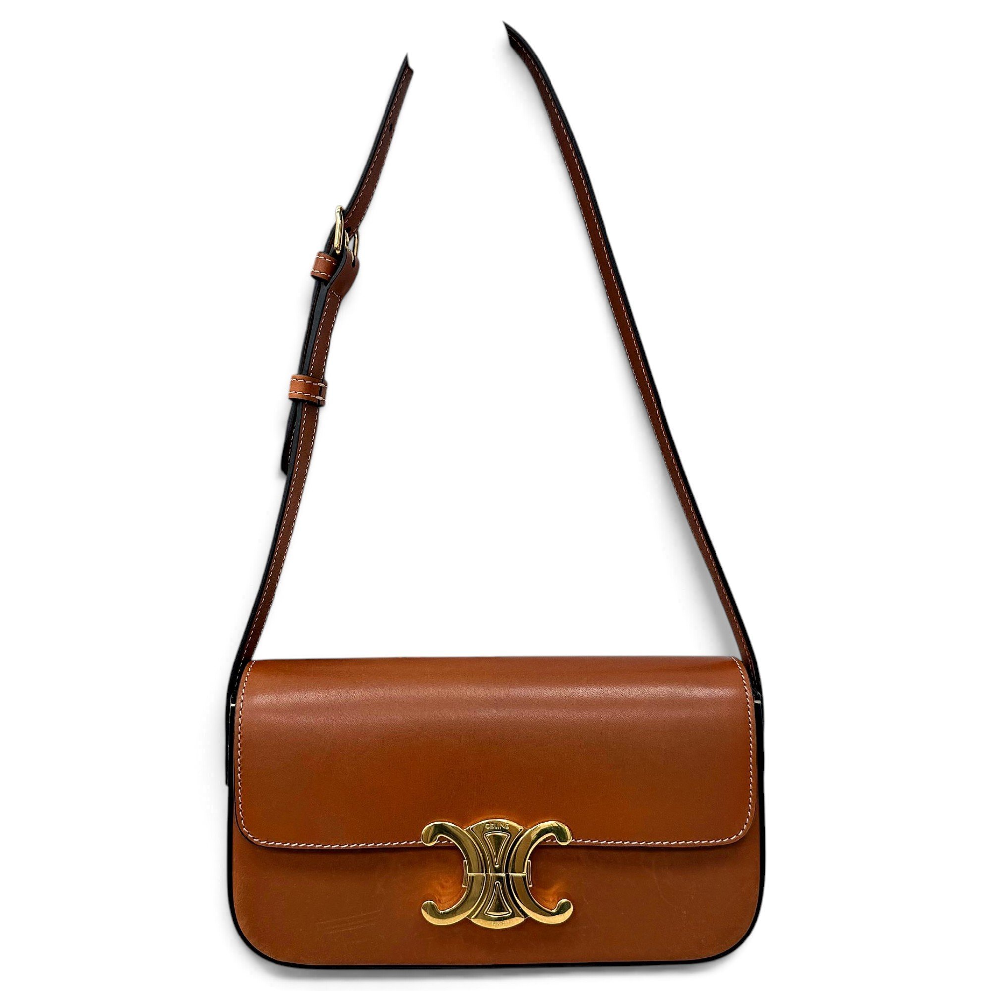 Triomphe Long leather handbag