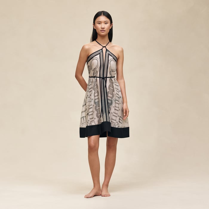 Beige Pierre d'Istrie "Cahier Du Colporteur" Beach Dress
