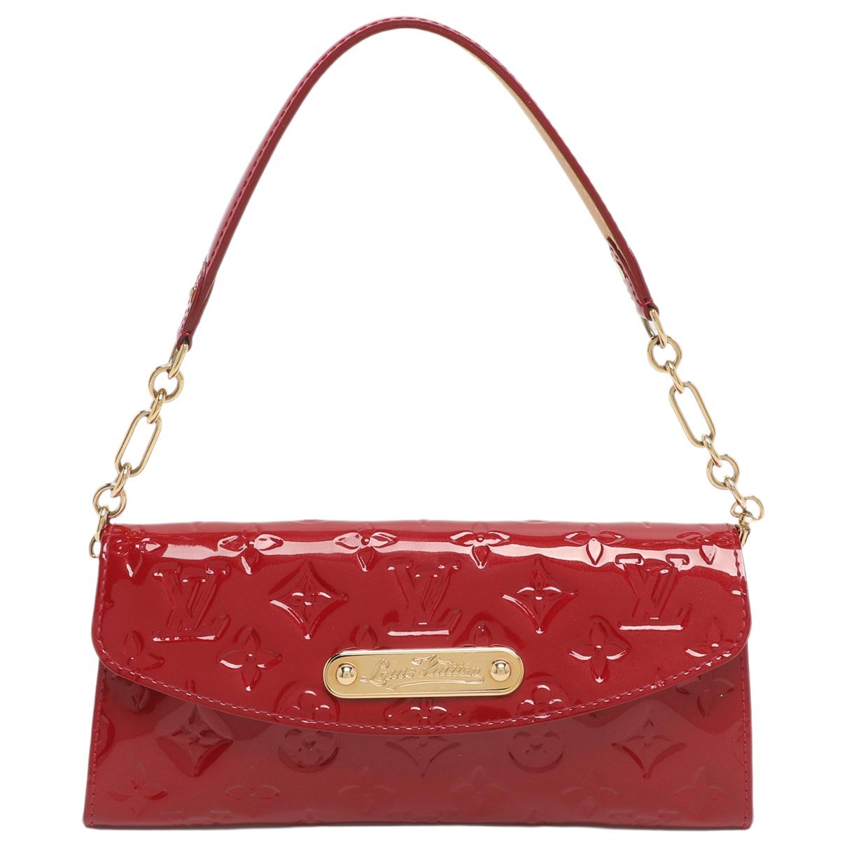 Sunset Boulevard patent leather clutch bag