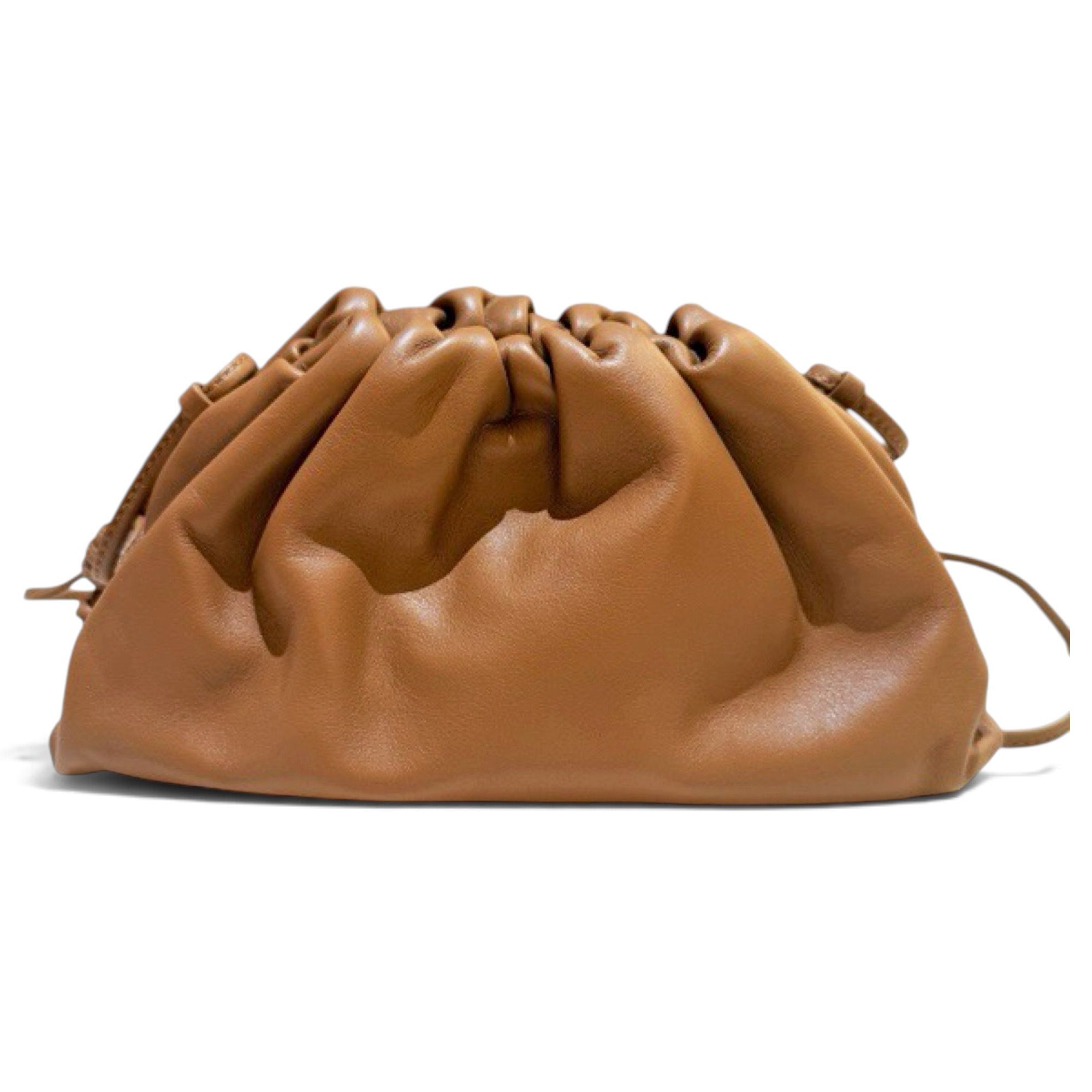 Pouch leather clutch bag