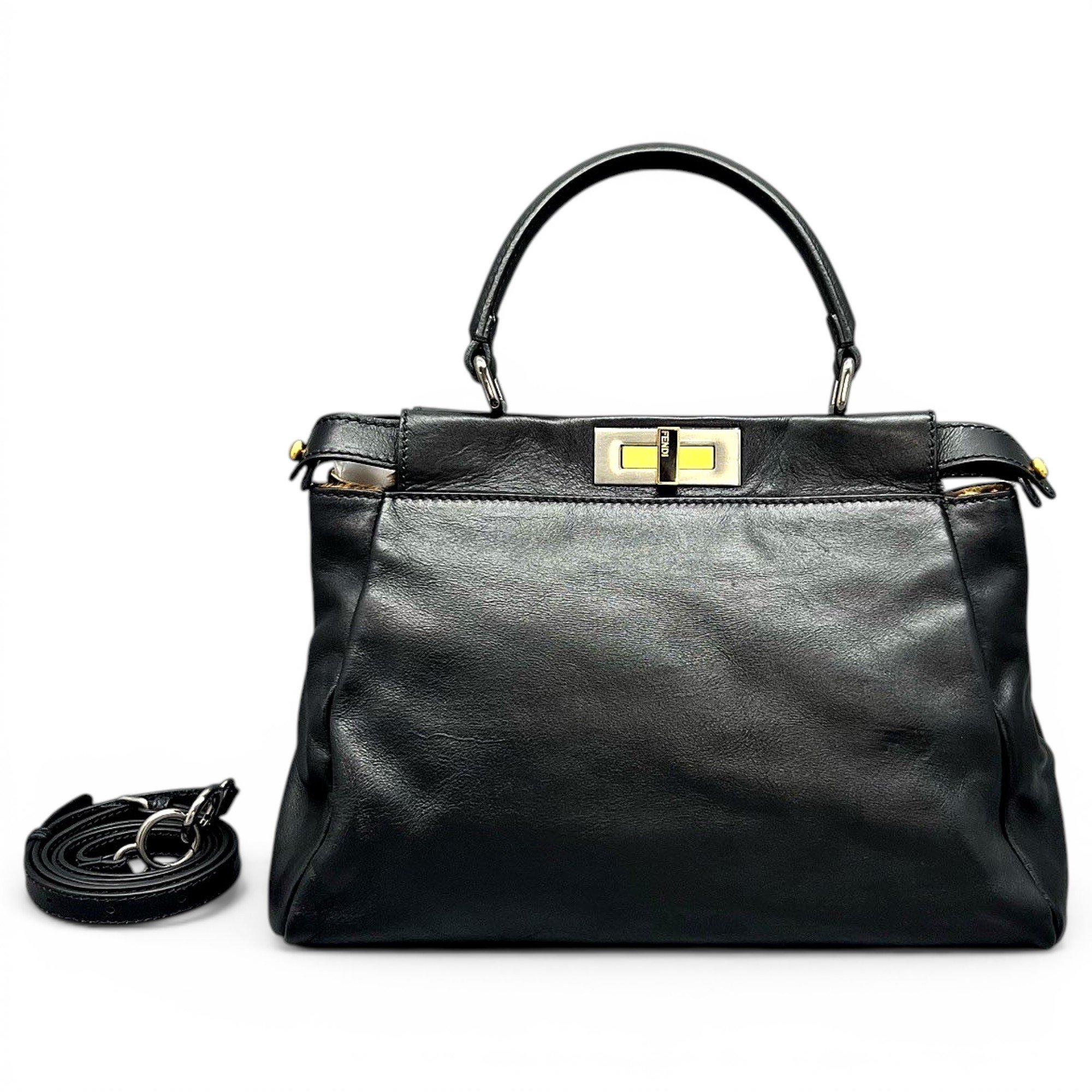 Peekaboo leather handbag