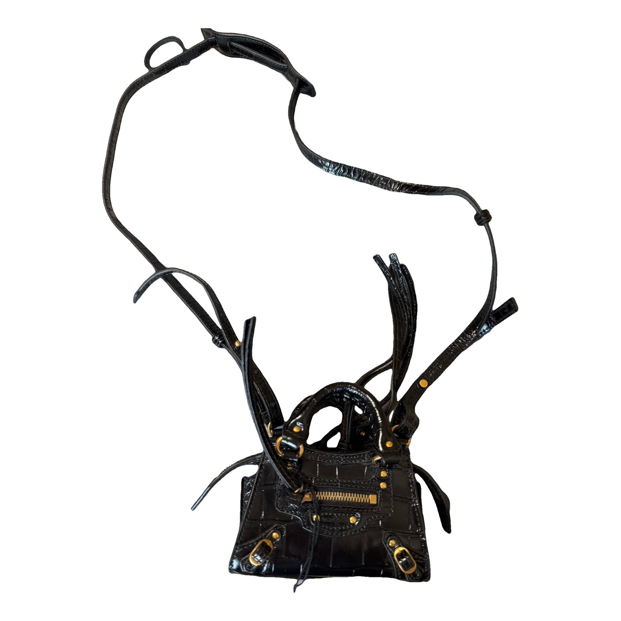 City leather handbag