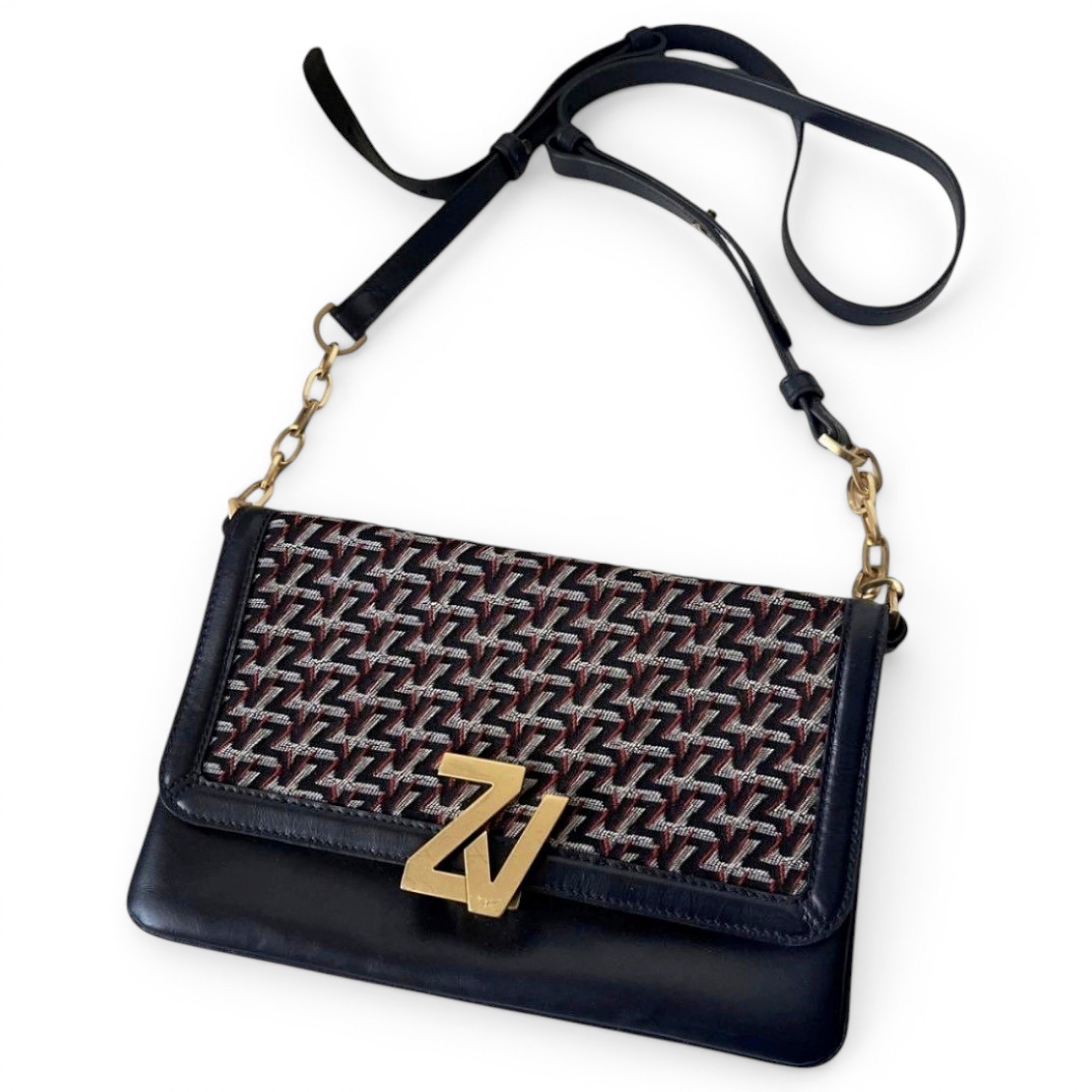 Rock leather crossbody bag