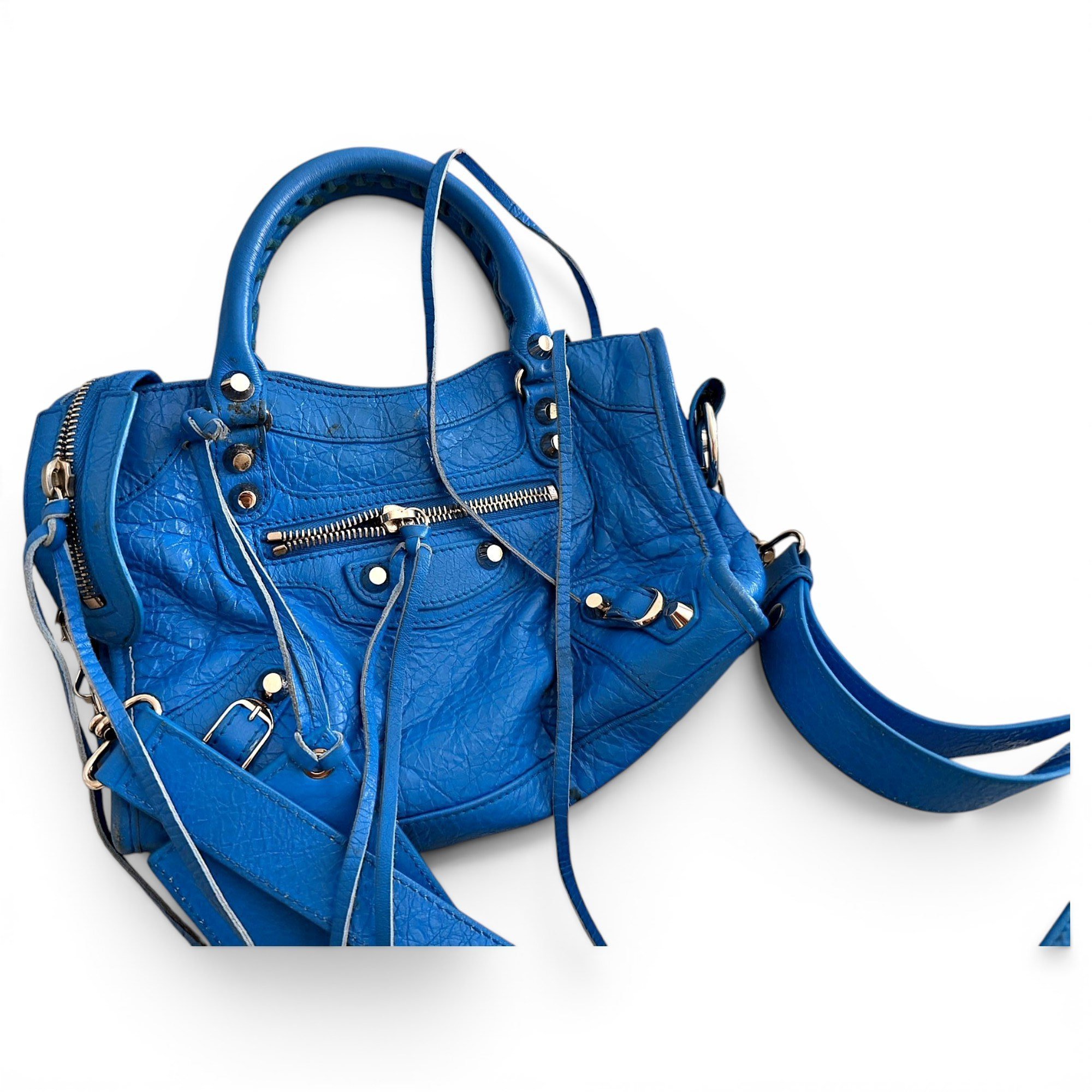 City leather handbag