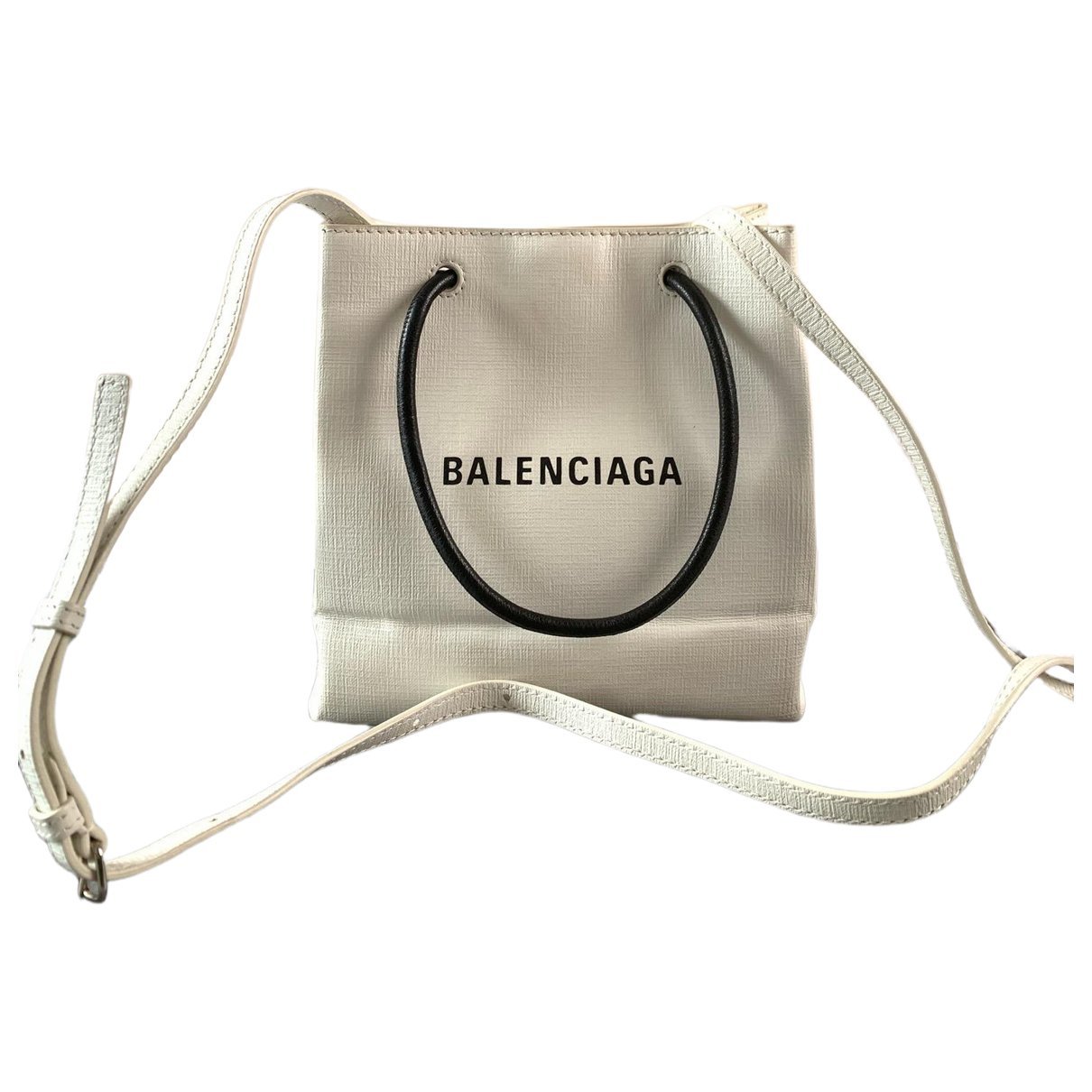 Shopping North South leather handbag