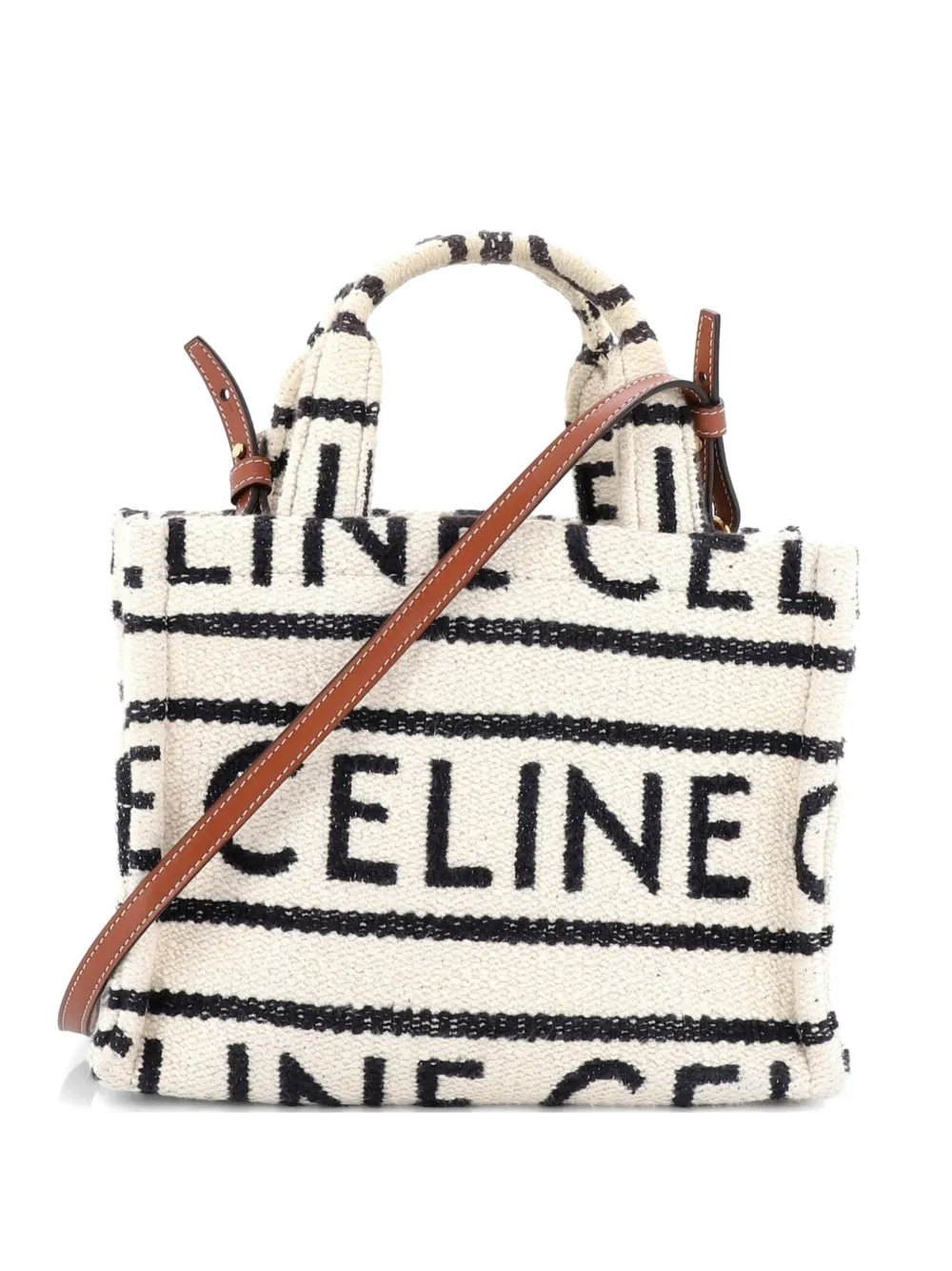 Cabas Thais Logo All Over Textile Small tote bag