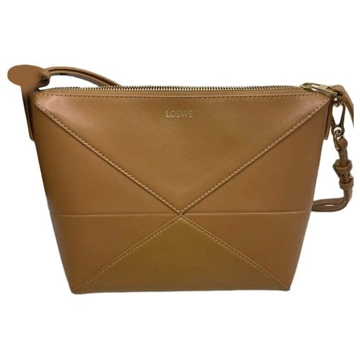 Puzzle Fold Pouch leather handbag