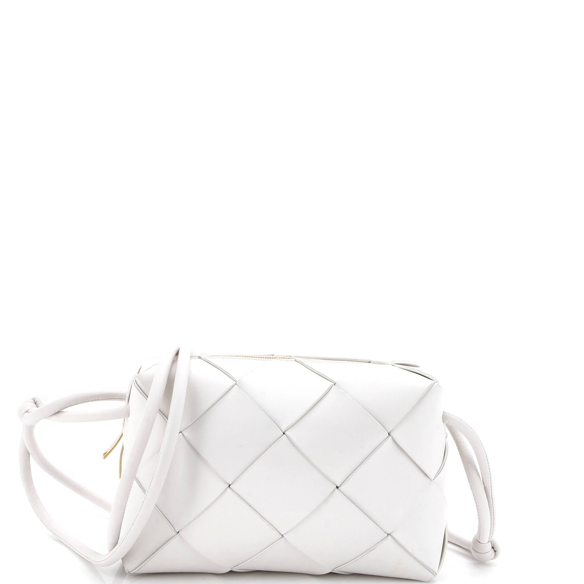 Bottega Veneta Cassette Camera Crossbody Bag Maxi Intrecciato Leather Small