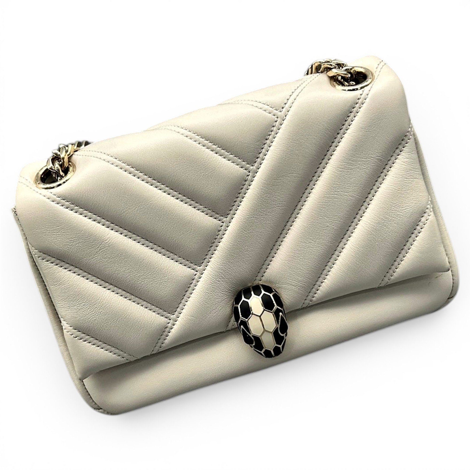 Serpenti leather handbag