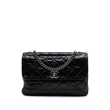 Calf Leather CC Quilted Glazed Calfskin Flap