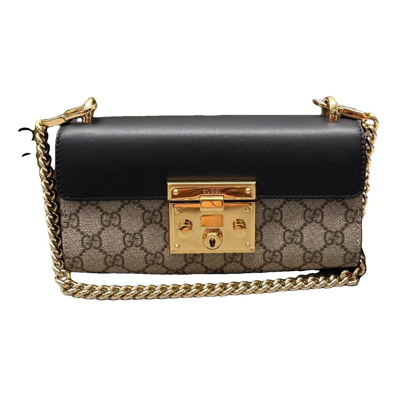 Padlock leather mini bag