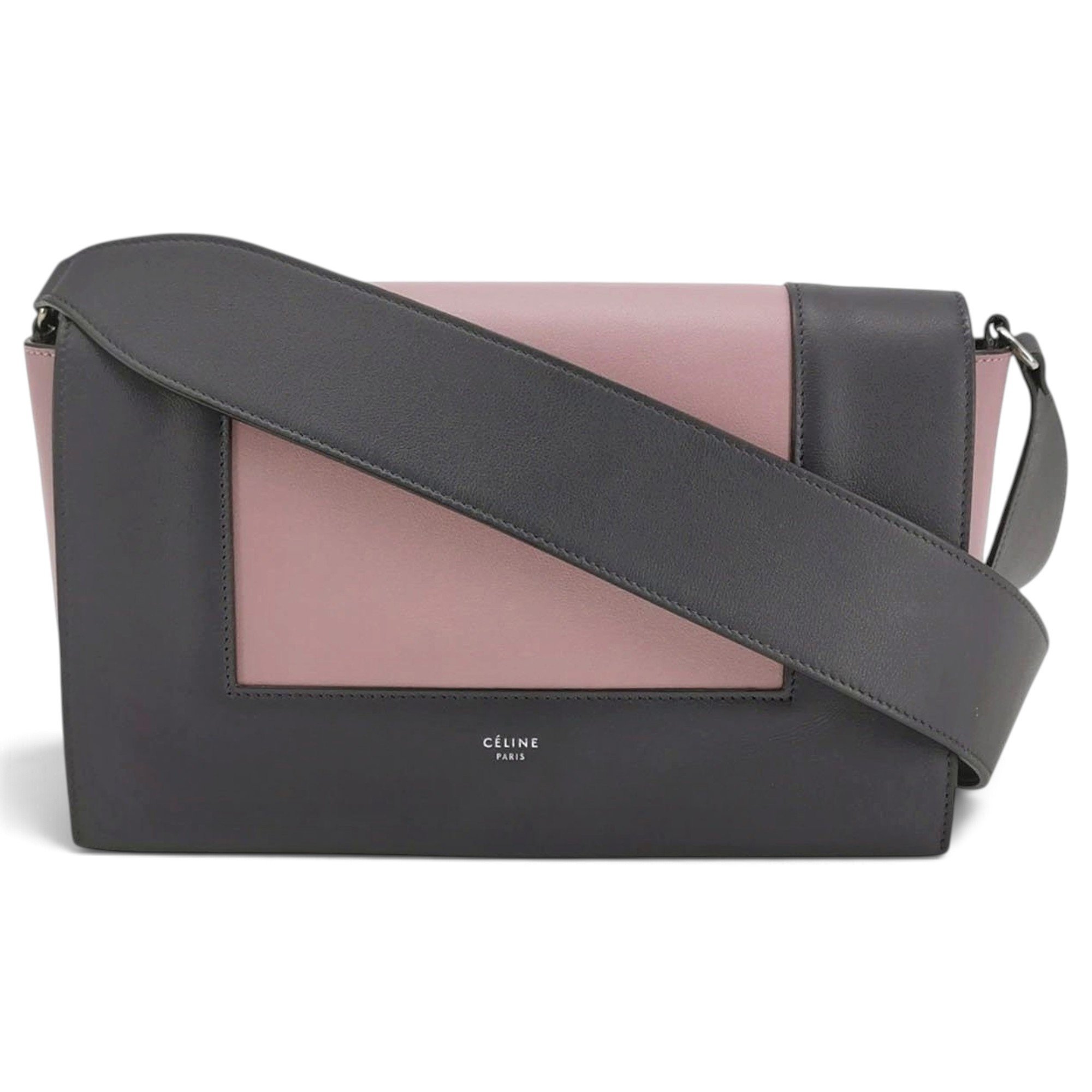 Frame leather handbag