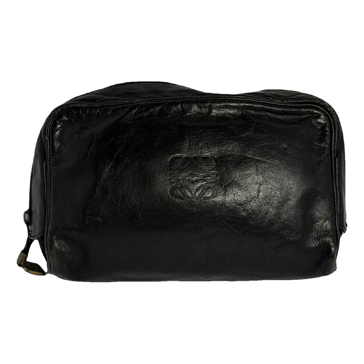 Leather clutch bag