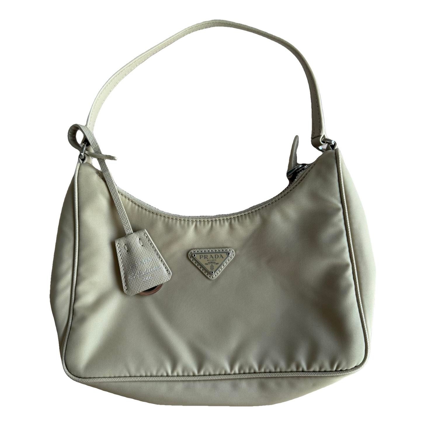 Re-Nylon leather handbag