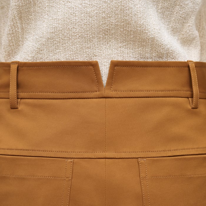 Marron Ocre Cropped Pants