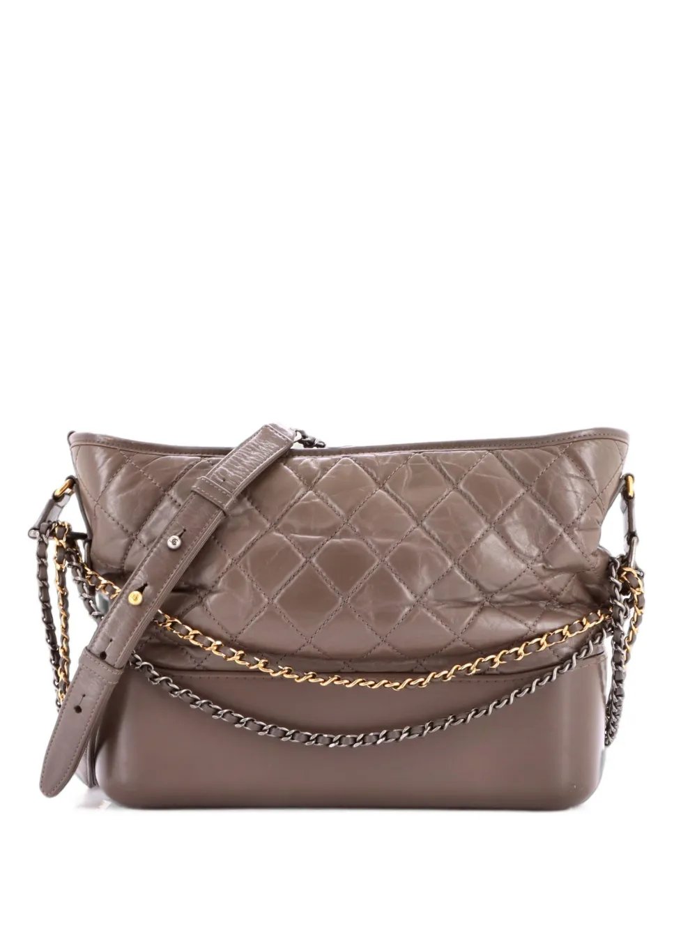 Gabrielle Quilted Aged Calfskin Medium hobo bag