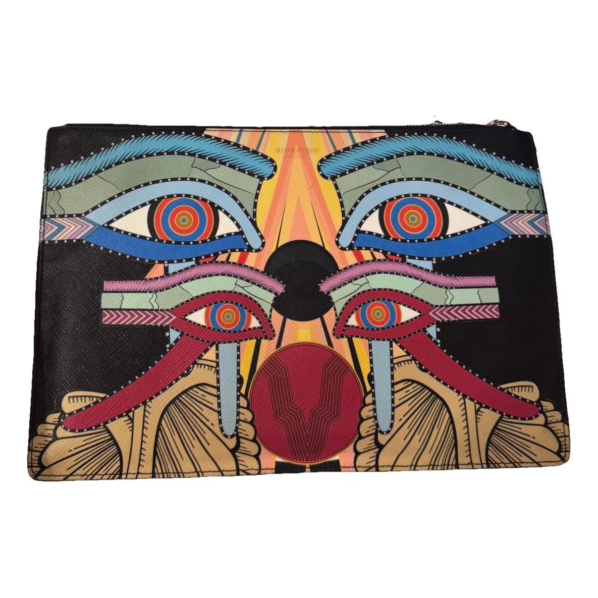 Leather clutch bag
