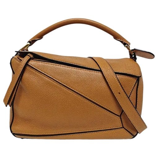 Puzzle leather handbag