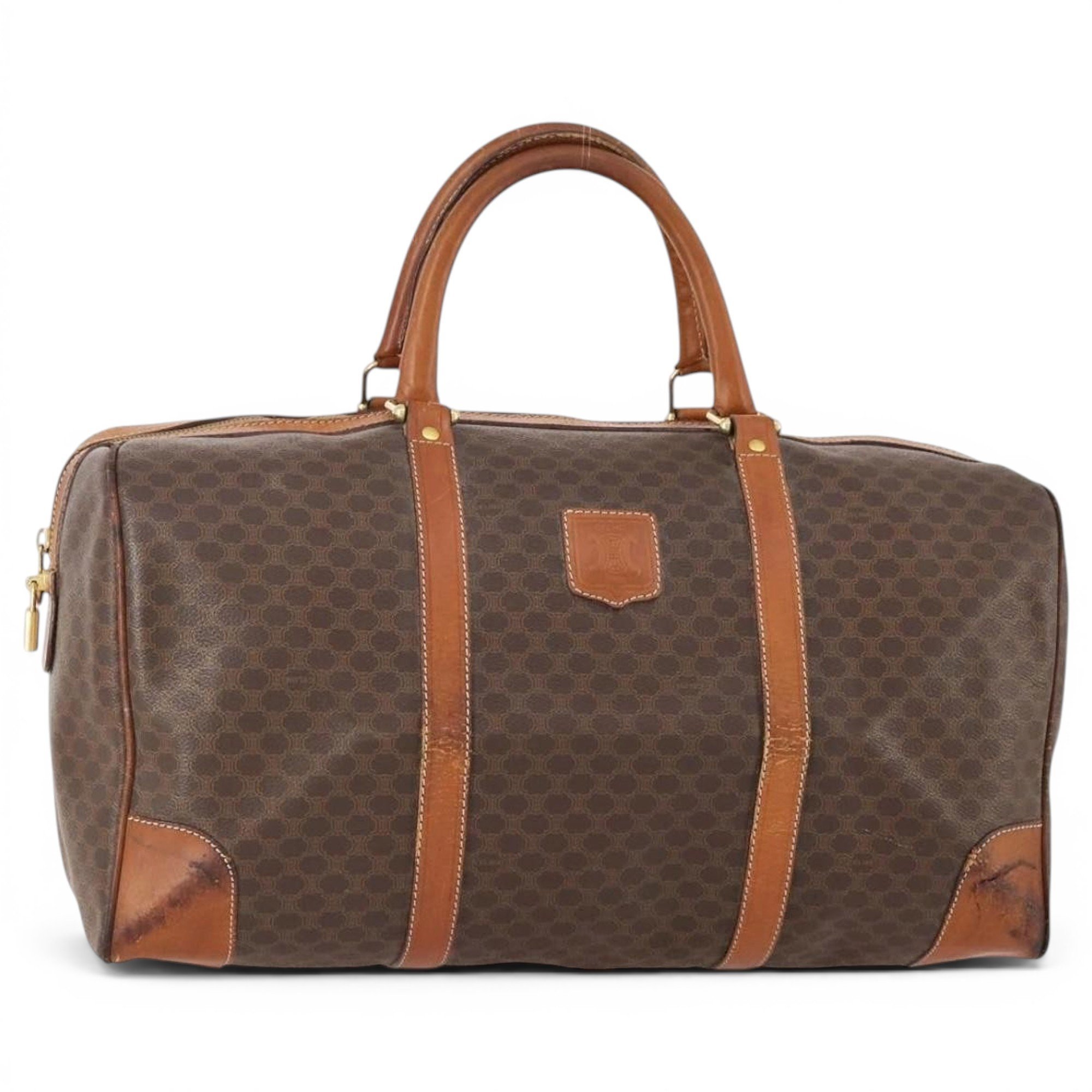 Patent leather travel bag