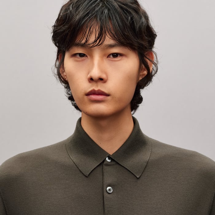 Taupe "Detail H" Polo Shirt
