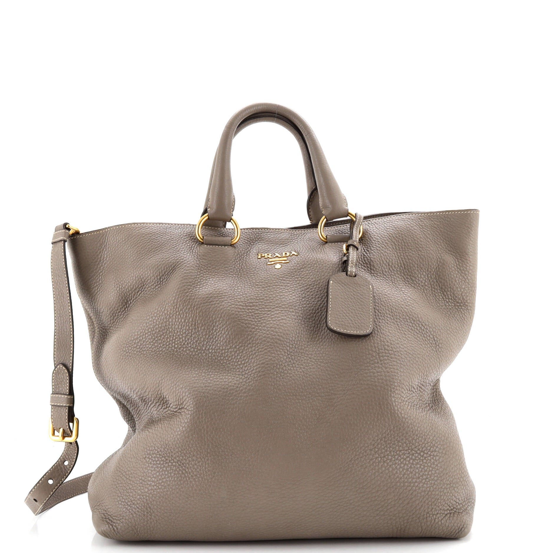 Convertible Shopper Tote Vitello Daino Large