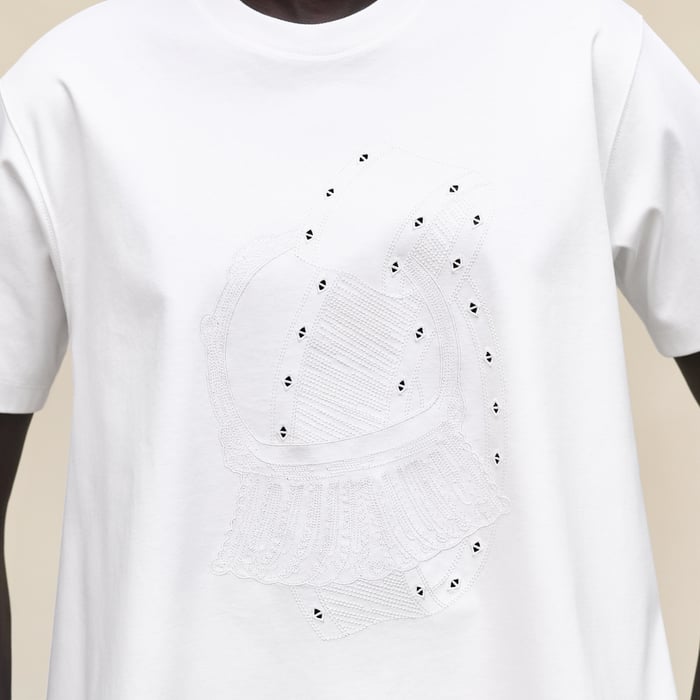 Blanc Embroidered Flared T-shirt