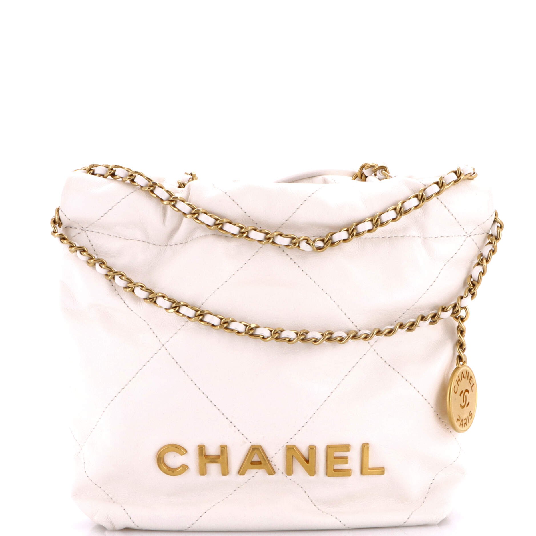 Chanel 22 Chain Hobo Quilted Calfskin Mini