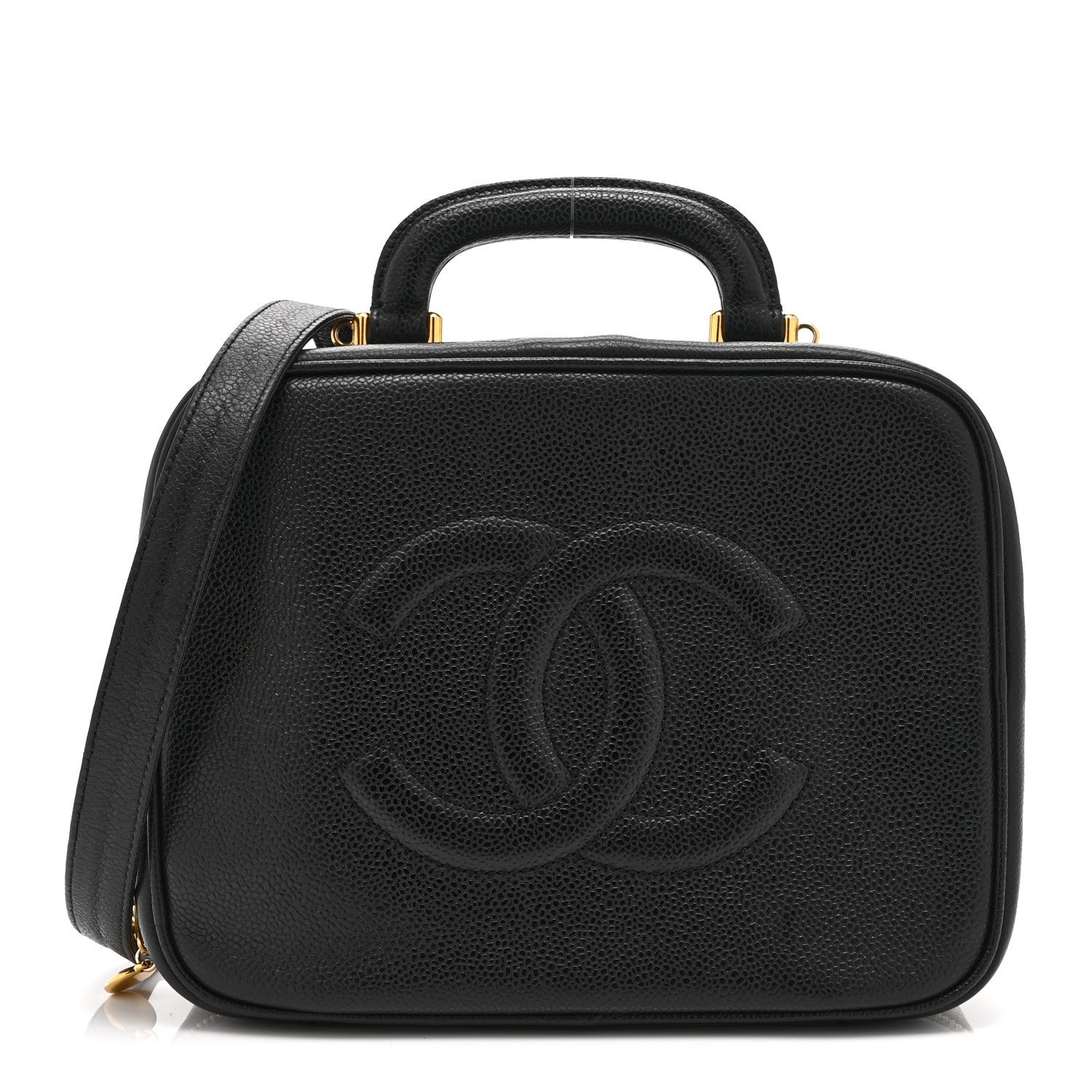 Chanel Caviar Timeless CC Vanity Case Black