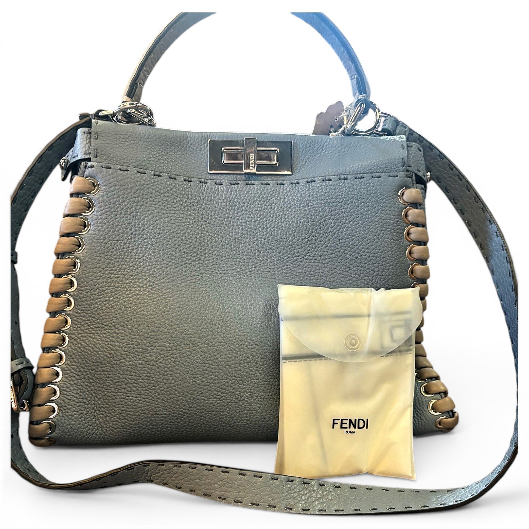 Peekaboo leather handbag