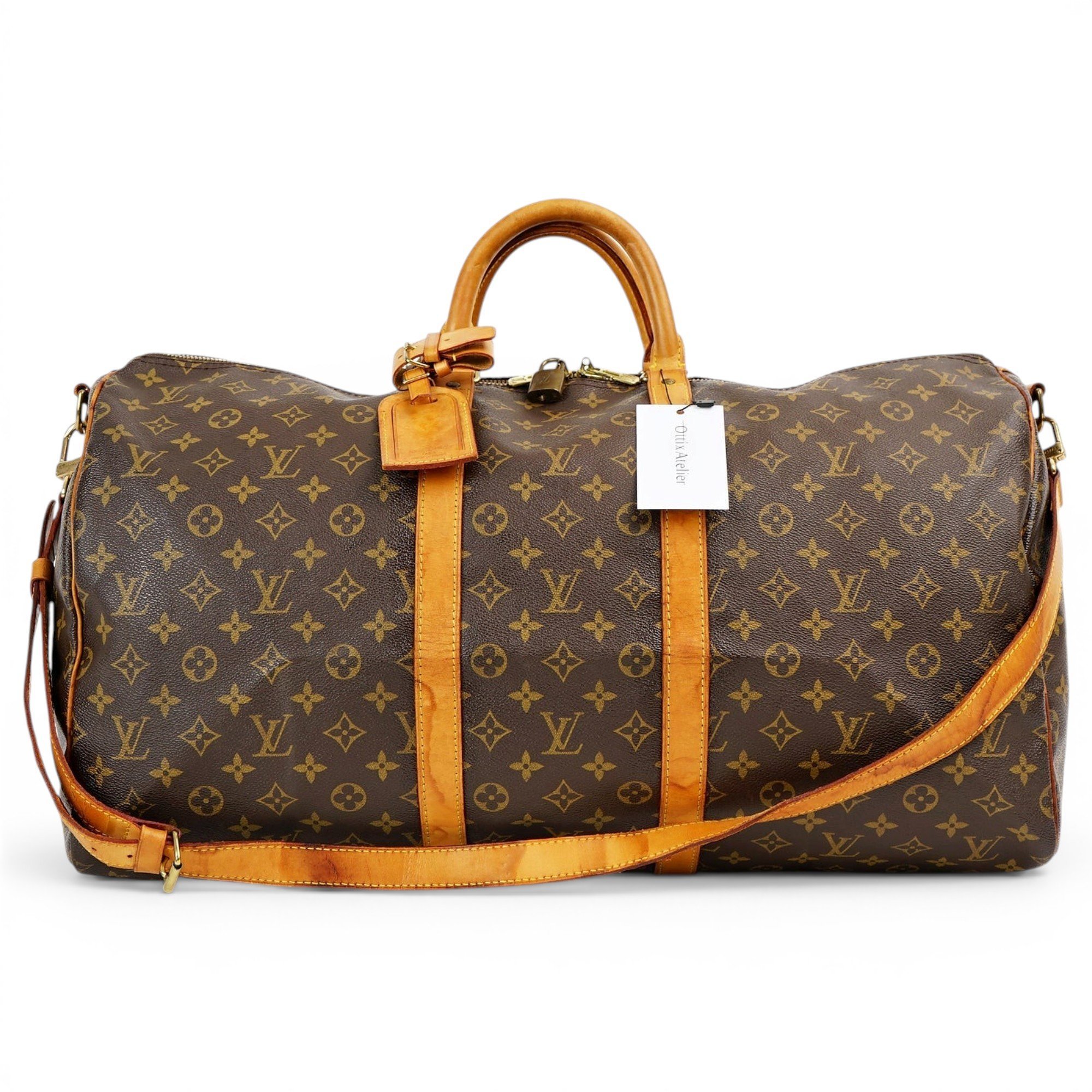 Keepall leather travel bag