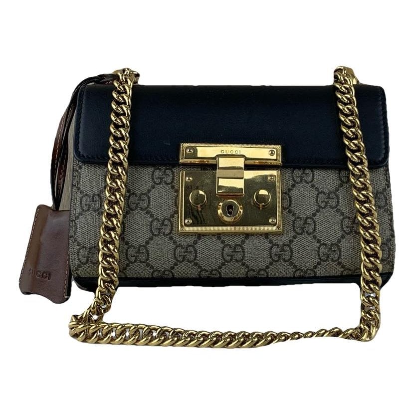 Padlock leather handbag
