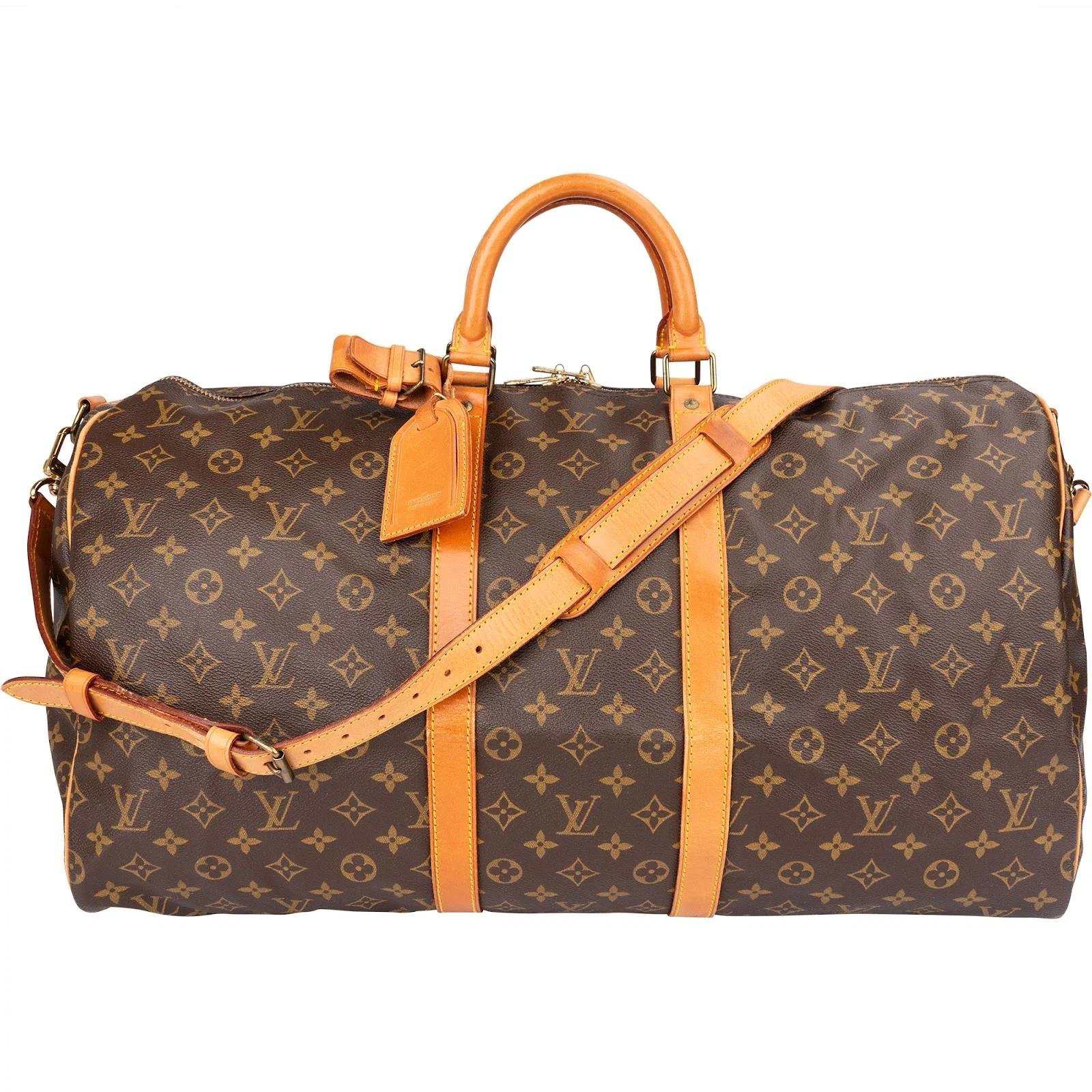 Keepall leather travel bag