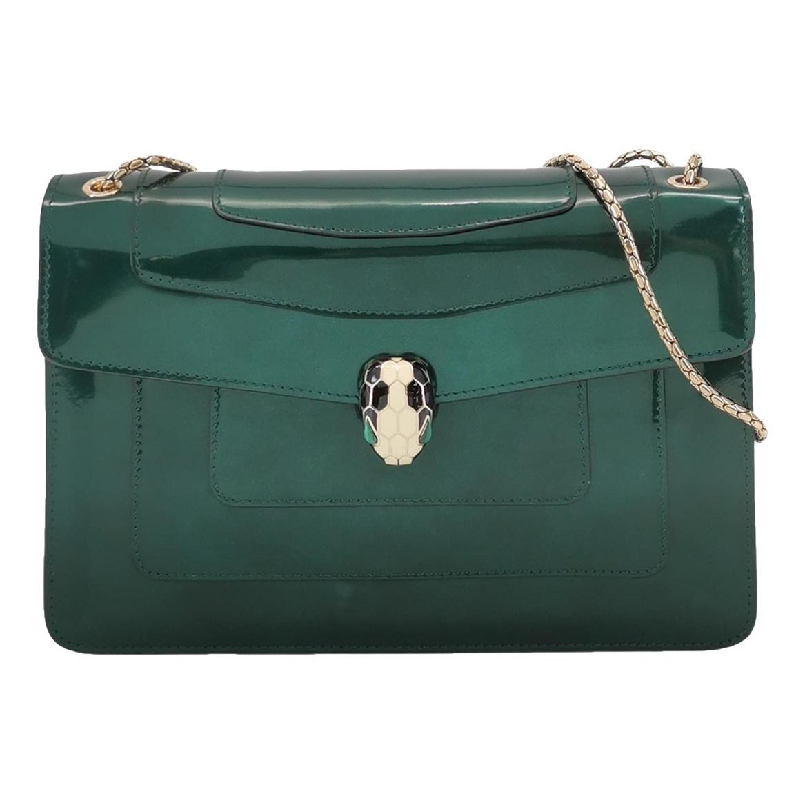 Serpenti patent leather handbag