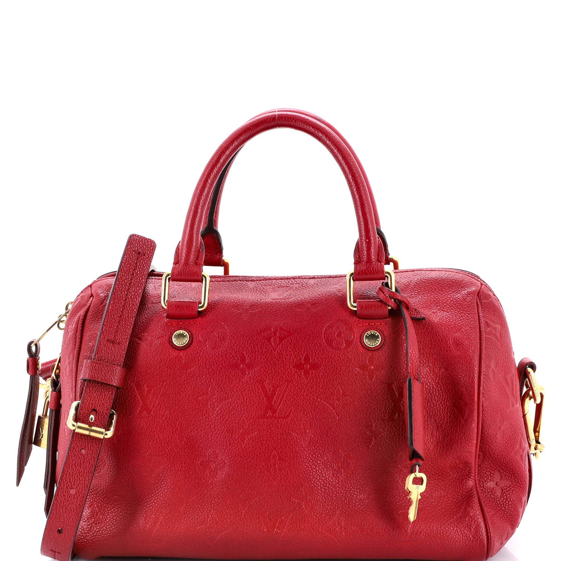 Louis Vuitton Speedy Bandouliere Bag Monogram Empreinte Leather 25