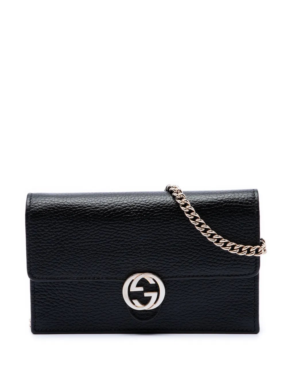2000-2015 Dollar Calfskin Interlocking G Wallet on Chain crossbody bag