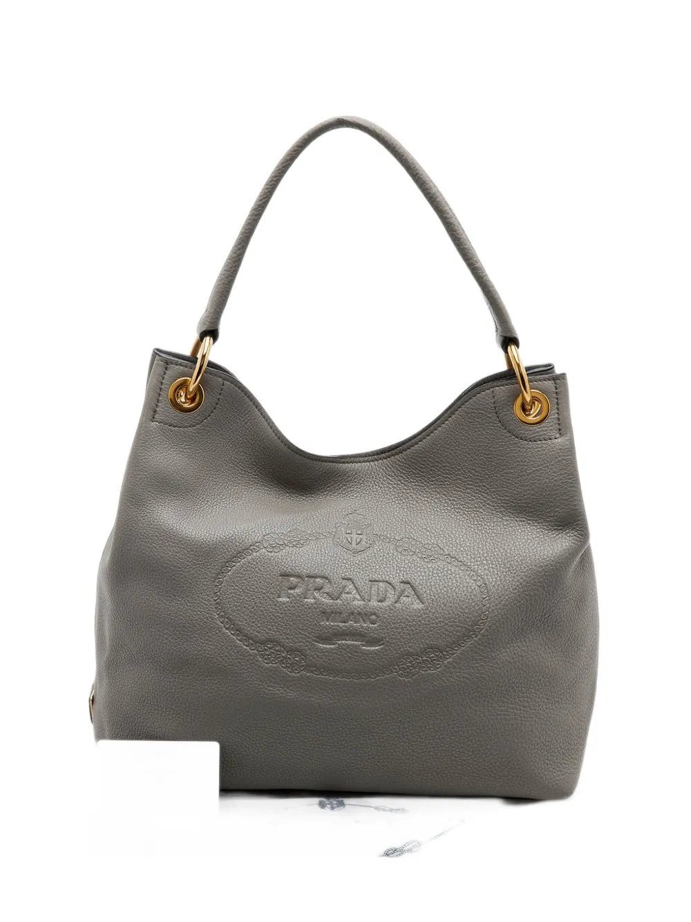 Vitello Daino Phenix embossed logo tote bag