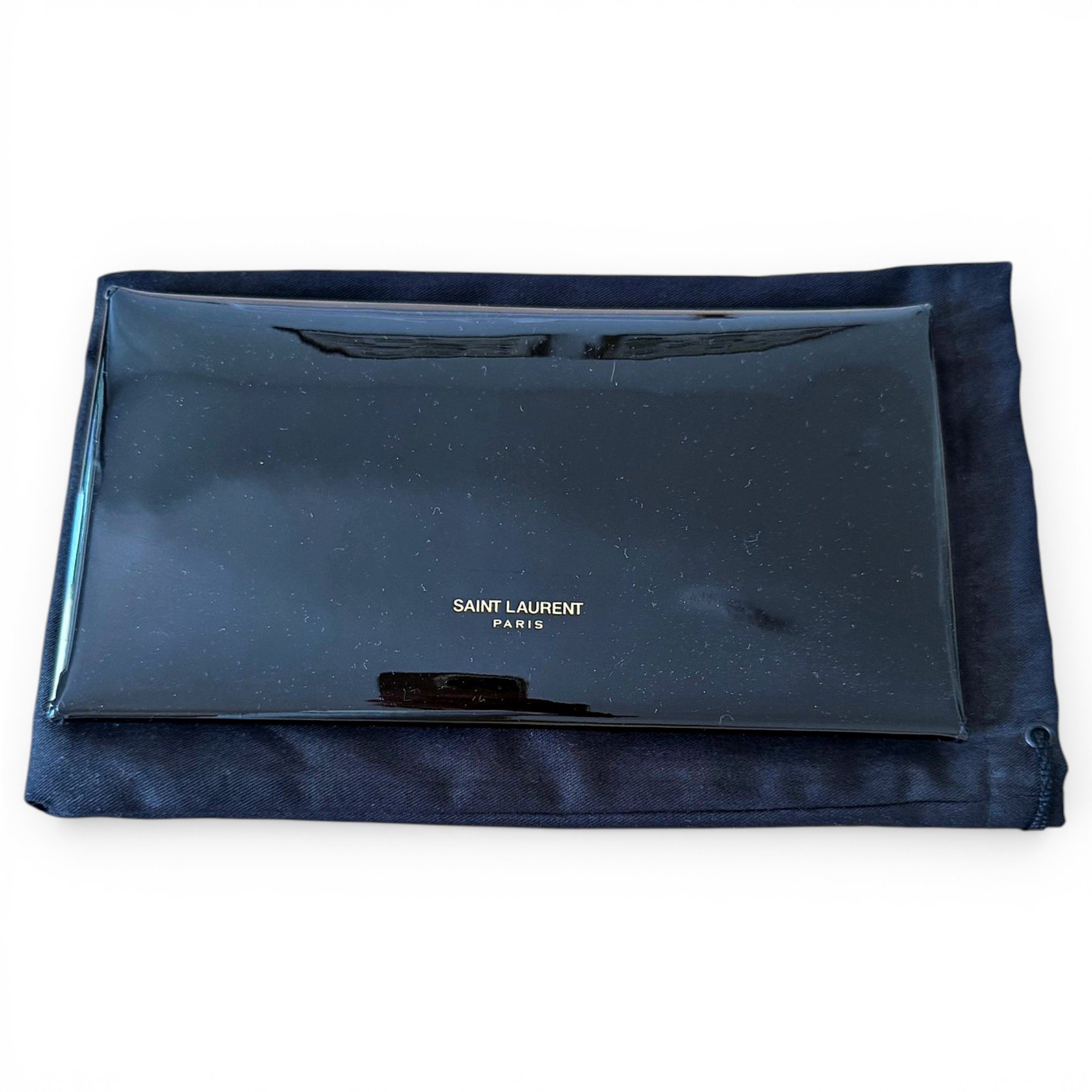 Patent leather clutch bag