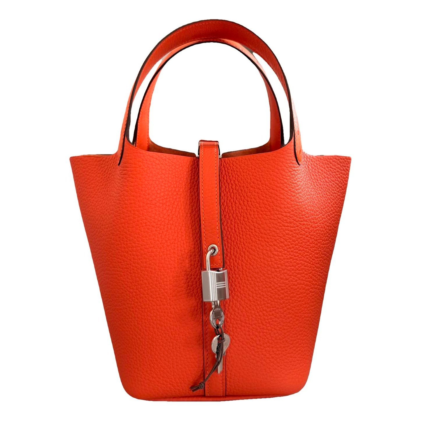 Picotin leather tote