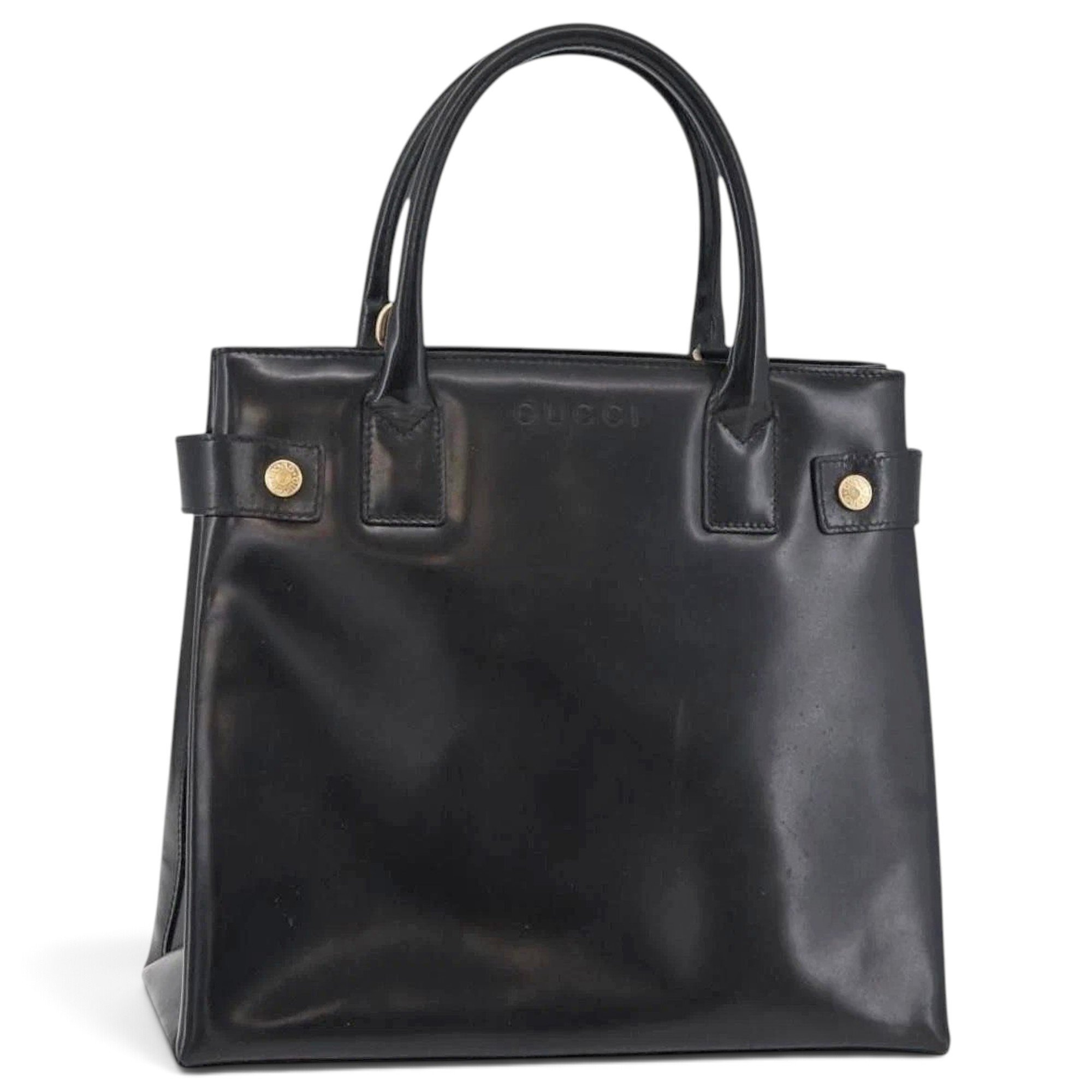 Patent leather handbag