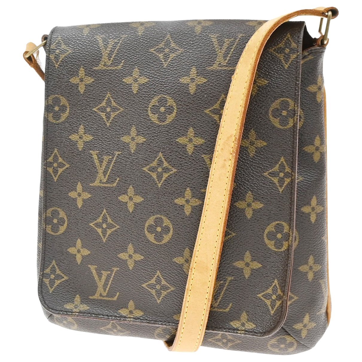 Musette cloth handbag